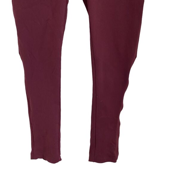 FP Movement XS Cropped Leggings Lace Up Back Maroon Free People - Picture 4 of 8
